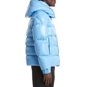 Unisex Custom Wholesale Full Zipper Puffer <b>Jacket</b> <b>Winter</b> Warm Quilted High Street <b>Waterproof</b> Washed Eco-Friendly Stand Hooded - Product Image 4