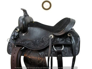 Selle de cheval de course de baril en cuir DD occidental de qualité supérieure fabriquée à la main légère et confortable pour l'équitation de performance de rodéo - Product Image 5