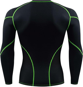 2025 gran oferta verano hombres transpirable Rash Guard alto elástico manga completa ropa deportiva ajuste camisas de compresión - Product Image 4