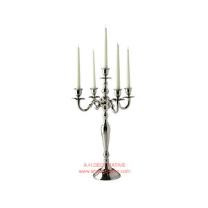 Bougeoir en métal coulé en aluminium de couleur argent de Style nordique meilleure vente candélabres faits à la main en métal pour décorations - Product Image 5