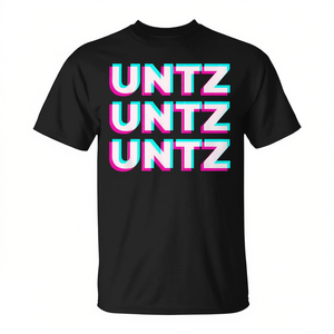 T-shirt unisexe à manches courtes et col rond Untz Untz Rave Festival Techno, impression numérique, pour adultes, activités promotionnelles - Product Image 2