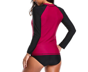 Stylish Anti-UV Women's Long Sleeve Lightweight Rash Guard <b>Swim</b> <b>Shirt</b> And Top with Customizable Print Quick Dry & Breathable - Product Image 2