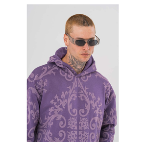 Sweat-shirts et pulls à capuche brodés pour hommes, logo personnalisé, 100% coton, coupe ample, taille plus, design avec poche - Product Image 3