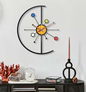 Reloj de pared grande Starburst, reloj de decoración atómica, reloj de pared moderno de madera de mediados de siglo, reloj de pared de Metal moderno, Día de San Valentín único - Product Image 5
