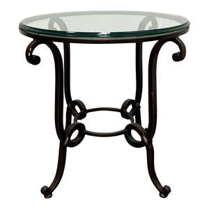 Taburete de Metal con tema clásico, mesa de centro de hierro redonda decorativa, taburete de diseño de lujo con acabado plateado, mesa auxiliar - Product Image 6