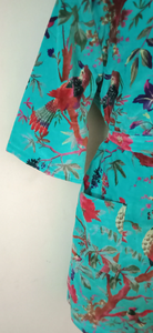 Hiver indien Velours Kimono Peignoir Oiseaux Imprimer Robes kimono Style Vêtements De Nuit À La Main Maxi Robe Robe - Product Image 2