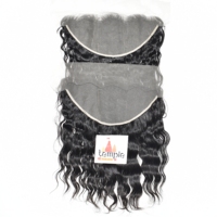Extensiones de Cabello Humano Remy Frontal 13*6 Sin Procesar, Cabello Indio al por Mayor, 100% Virgen, Cutícula Alineada, Doble Trama a Máquina, Encaje Completo