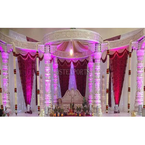 Mandapam de Boda del Sur de la India, Pilar Dev, Kalyana, Mandapam de Fibra Personalizado, Fabricante de Mandapams de Boda, Decoración de Fondo de Lujo, Sofá DST Londan - Product Image 1