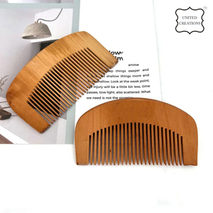 Peine de masaje de bambú de madera de melocotón biodegradable respetuoso con el medio ambiente de uso común para el hogar - Product Image 5