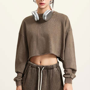 Sudadera de Mujer para Otoño/Invierno, Informal, Lisa, con Logotipo Frontal, Cálida, Premium, Estilo Urbano, Nuevo Diseño ODM, 100% Algodón - Product Image 5