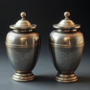 Urne en métal faite à la main, finition antique, style vintage, Inde, hommage aux êtres chers, catégorie de produit Vases en métal - Product Image 6