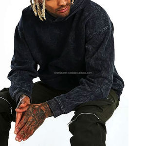 Couleurs vieillies personnalisées lavage à l'acide sweat à capuche vierge hiver automne extérieur décontracté lavage à la mode sweat à capuche grande taille pulls fantastiques pour hommes - Product Image 4