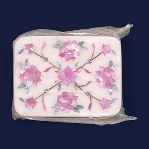 Meilleur design Produit de qualité supérieure Nouvelle boîte d'incrustation en marbre au look traditionnel et moderne avec nacre pour le stockage de bijoux Cadeau - Product Image 3