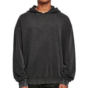 Sweat-shirts à capuche délavés à l'acide de haute qualité pour hommes, style Hip Hop, sportifs, épais et à enfiler - Product Image 1