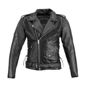 Blouson de moto en cuir pour homme - Product Image 1