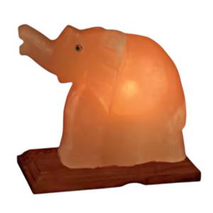 Lámpara de cristal de sal de roca del Himalaya con forma de elefante ecológica de Sian Enterprises, estilo Feng Shui tallado a mano para iluminar tu - Product Image 4