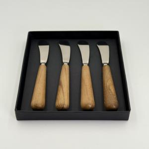 Cuchillos para Mantequilla de Acero Inoxidable de Lujo con Mango de Madera, Aptos para Lavavajillas, Juego de Cubiertos, Perfectos para Decoración de Mesa Moderna para Fiestas - Product Image 5