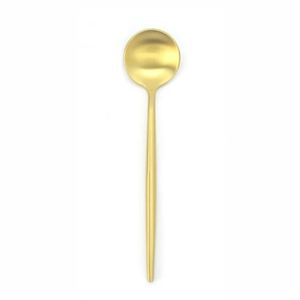 Juego de Cubiertos de Acero Inoxidable de Lujo, Cubiertos de Viaje para Bodas, Cuchara de Postre Real, Cubiertos de Acero Inoxidable, Juego de Cubiertos Dorados - Product Image 5