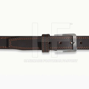 Los cinturones de cuero más vendidos para hombres usan cinturones de cuero genuino con hebilla colorida y logotipo personalizado - Product Image 5