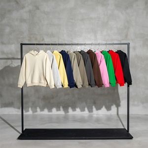 Sudadera con capucha deportiva en blanco de Color sólido para niños de alta calidad, sudaderas con capucha de algodón para niños y niñas de lana, envío DDP - Product Image 1