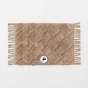 Tapis de bain Boho de luxe Tapis de bain design à séchage rapide Tapis de bain personnalisés en coton fabriqué à la machine pour les salles de bain vente en gros - Product Image 1