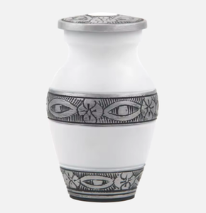 Modern Decorative <b>Mini</b> Memorial Heart Urn for Women Small Aluminum Keepsake Urn Rose Design Stand Velvet <b>Bag</b>-Elegant <b>Gift</b> Box - Product Image 2