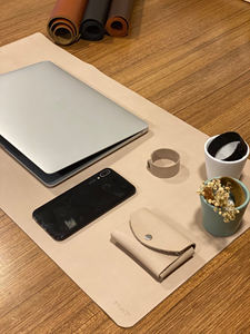 แผ่นรองโต๊ะทำงานหนังแท้หรูหรามีกลิ่นทนทานกันลื่นพื้นผิวหนังวัวเรียบงานทำมือสำหรับ LDM-0143โต๊ะทำงาน - Product Image 6