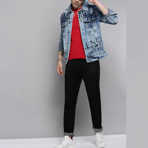 แจ็กเก็ตยีนส์สำหรับผู้ชายเสื้อแจ็กเก็ตยีนส์อบอุ่นสำหรับฤดูหนาวปรับแต่งได้ตามต้องการ - Product Image 4