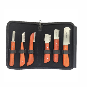 Juego de tijeras de aseo para mascotas de 6 uds al por mayor, peine de cardado para perros de alta calidad, rastrillos, pelacables, Terriers, mango de madera, zorro de limpieza - Product Image 3