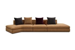 Irena Modular Sectional <b>Sofa</b> | Contemporary Low-Profile Lounge <b>Sofa</b> with Chaise Custom Upholstery <b>for</b> Residential & Hospitality - Product Image 3