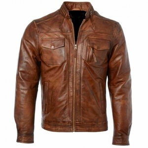 Most Popular High Quality Custom Unisex Leather Jackets Waterproof Breathable Zipper Design - Product Image 5