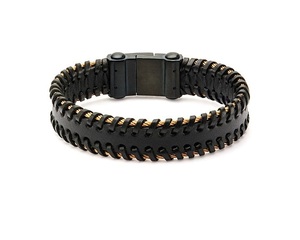 สร้อยข้อมือหนังถักแบบวินเทจสร้อยข้อมือหนังถักข้อมือปรับขนาดได้ - Product Image 6