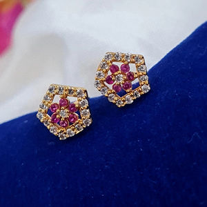 เสื้อสำหรับโฆษณาทนทานเสื้อท่อนบนอัลลอยสีแดง0.8775กะรัตเครื่องประดับน้ำหนักเบา12คู่ขายส่งออนไลน์ - Product Image 1