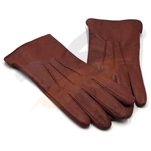 Nouveau meilleur Design gants de conduite pour hommes et vêtements d'hiver de haute qualité équitation coupe-vent écran tactile gants en cuir - Product Image 3