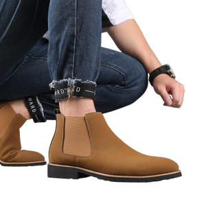 Factory Wholesale Casual <b>Chukka</b> Ankle Classic Elastic Business Dress Pu Leather Chelsea <b>Boots</b> Comfortable Winter Summer Autumn - Product Image 4