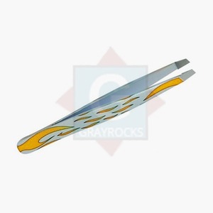 Pince à sourcils de beauté professionnelle de haute qualité Pointe inclinée en acier inoxydable avec une forte adhérence - Product Image 3