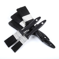 Pinceau plat industriel de 3 pouces à poils mélangés, manche en plastique durable, robuste pour peinture à l'huile, acrylique, vernis, teinture, murs et bois