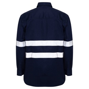 Polo reflectante de alta visibilidad con tela transpirable, diseño duradero para ropa de trabajo de algodón de talla grande 100% - Product Image 2