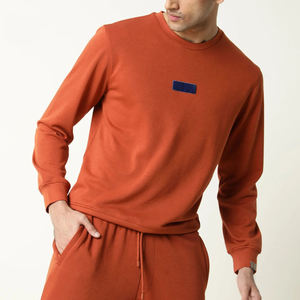 เสื้อสเวตเตอร์ของผู้ชายเสื้อสเวตเตอร์แบบสวมหัวมีฮู้ดคอกลมผ้าโพลีเอสเตอร์/ ผ้าฝ้ายแห้งเร็วระบายอากาศสำหรับ - Product Image 4