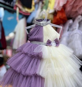 <b>Baby</b> Girls Birthday Party& Occasion Wear Bright Color Embroidery Work Unique Pattern <b>Stitch</b> Fancy Frock/ Gown For Online Sale - Product Image 4