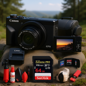 <b>For</b> PowerShot G7 X Mark III Digital <b>Camera</b> with 4K Video and Wi-Fi 64GB Memory Card Included - Product Image 3