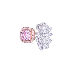 Bague en diamant rose taille coussin Rosy - Product Image 1