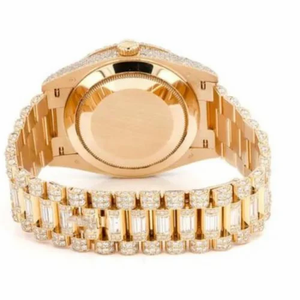 Montre VVS Moissanite diamant mouvement automatique luxe fait à la main entièrement glacé diamant montre Hip Hop pour unisexe - Product Image 6