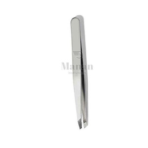 MANAN INSTRUMENTS MI-ET-704 Pinzas para Cejas de Acero Inoxidable con Punta Inclinada, Herramienta de Depilación de Precisión Reutilizable, Diseño Moderno - Product Image 3