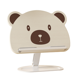 OULAIKE YD-23 <span class=keywords><strong>Support</strong></span> de <span class=keywords><strong>livre</strong></span> en <span class=keywords><strong>bois</strong></span> personnalisé pour enfants, porte-page en métal, motif dessin animé - Product Image 1