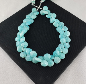 ลูกปัดร้อยสายยาว8นิ้วขนาด7-8มม. โดยประมาณสำหรับทำเครื่องประดับอัญมณีธรรมชาติอเมซอนต์เหลี่ยมเพชรพลอยรูปหัวใจ - Product Image 5