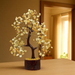 Arbre de citrine avec des perles de puce naturelles pour la joie de l'abondance et le succès et la manifestation d'énergie positive - Product Image 3