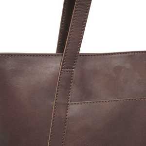 Bolso de mano de cuero genuino de grano completo con acabado encerado engrasado de alta calidad con asas largas para los hombros Estilo vintage Proveedor superior - Product Image 2