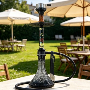 Camouflage <b>Hookah</b> Set Metal Glass Base Bowl Tray Hose Portable Water <b>Pipe</b> for Lounge and Party - Product Image 4
