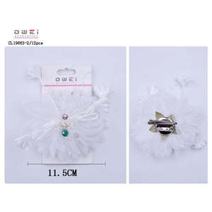 Pince à cheveux fleur avec broche/pince 12u/c Collection - Product Image 1